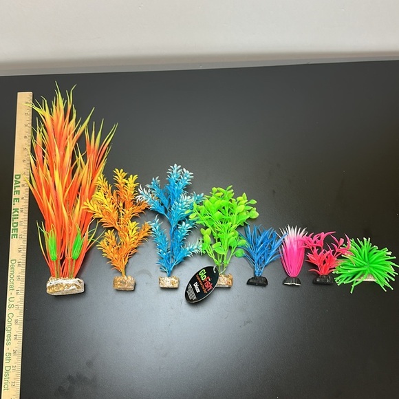 GloFish Aquarium Plant & Assortment Lot of 8 - Picture 4 of 11